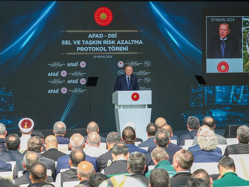 Cumhurbaşkanı Erdoğan, AFAD-DSİ Sel ve Taşkın Risk Azaltma Protokolü'nü İmzaladı