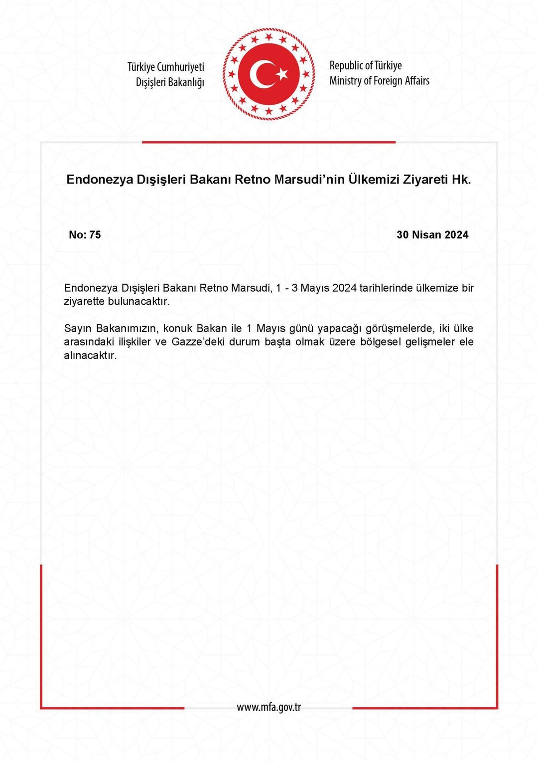 Türkiye İle Endonezya Arasında Diplomatik İlişkiler Güçleniyor