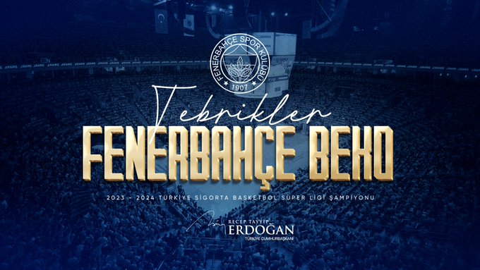 Türkiye Cumhurbaşkanı Recep Tayyip Erdoğan'dan Fenerbahçe Beko'ya Tebrik