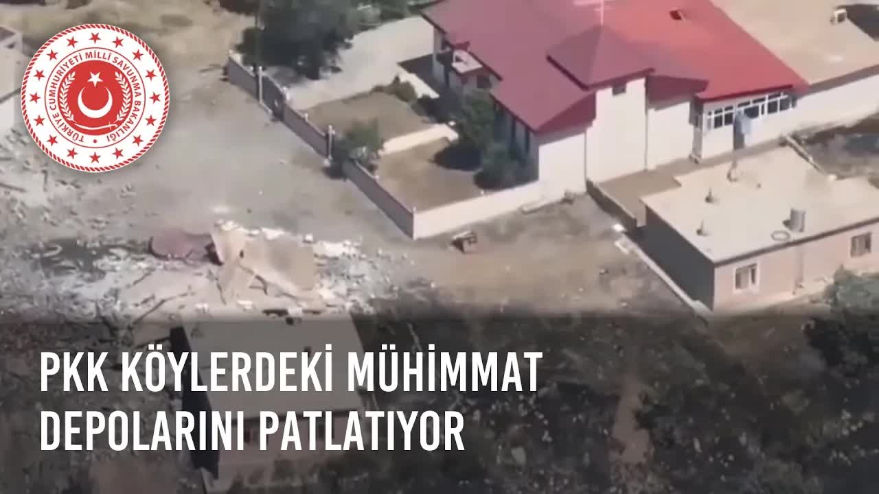 Teröristler Mühimmat Depolarını Patlattı