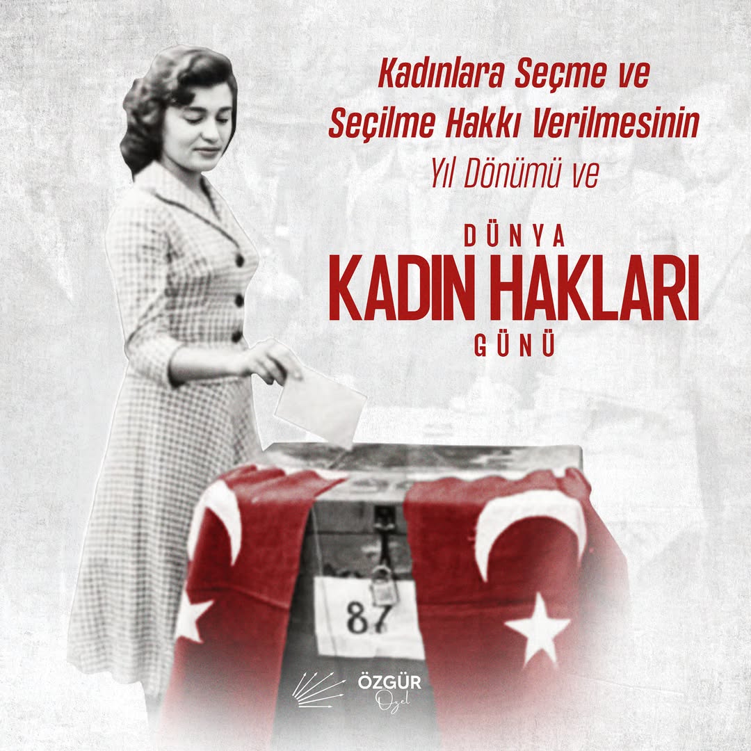 5 Aralık Dünya Kadın Hakları Günü'nde Kadınlara Seçme ve Seçilme Hakkı Verilmesi'nin 90. Yıldönümü Kutlanıyor