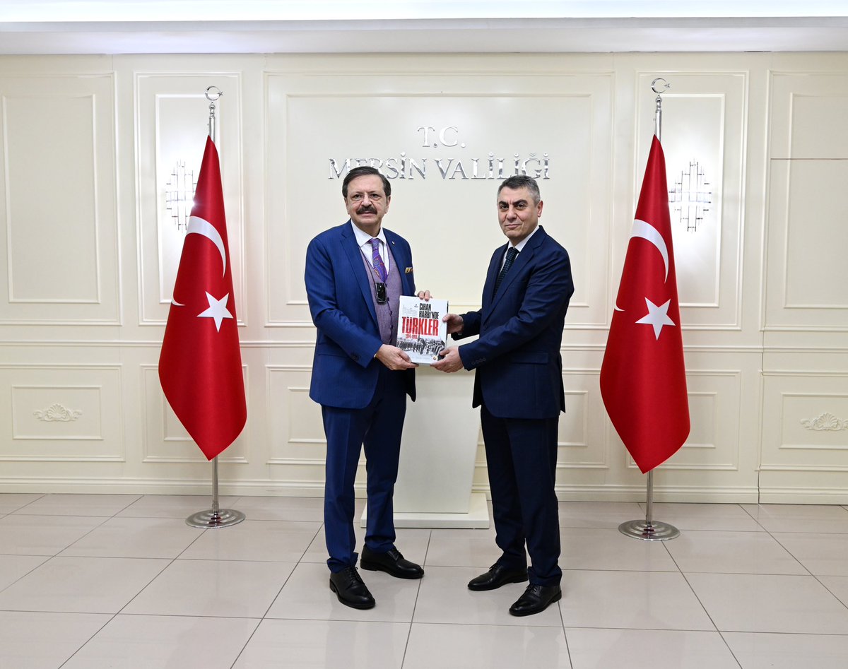 TOBB Başkanı Hisarcıklıoğlu, Mersin Valisi Toros'u Ziyaret Etti ve Misafirperverliği İçin Teşekkür Etti