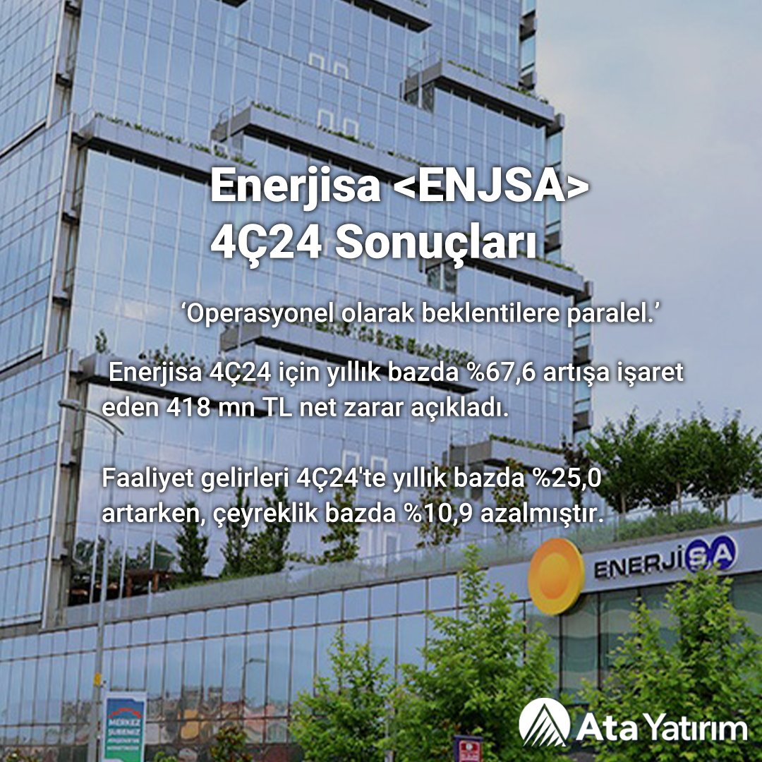 Enerjisa'nın 4Ç24 Döneminde Artan Net Zararı: Finansal Sonuçlar İnceleme