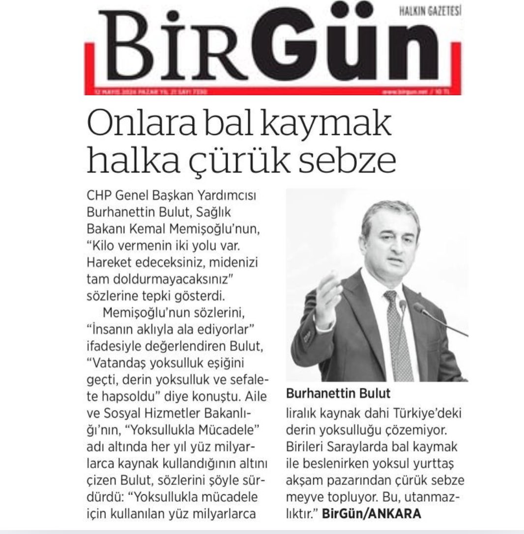 CHP Genel Başkan Yardımcısı Burhanettin Bulut: 18 Milyon Kişi Sosyal Yardımlara Bağlı