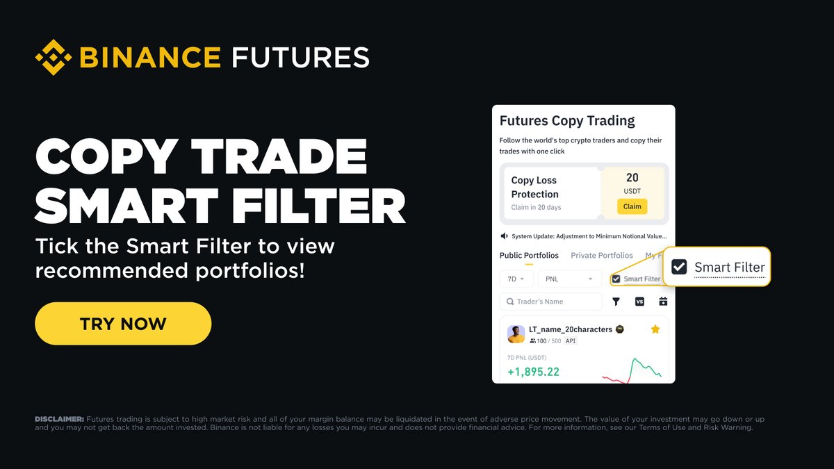 Binance, Kopyalama Ticaretinde Yeni Akıllı Filtre Özelliği Sunuyor
