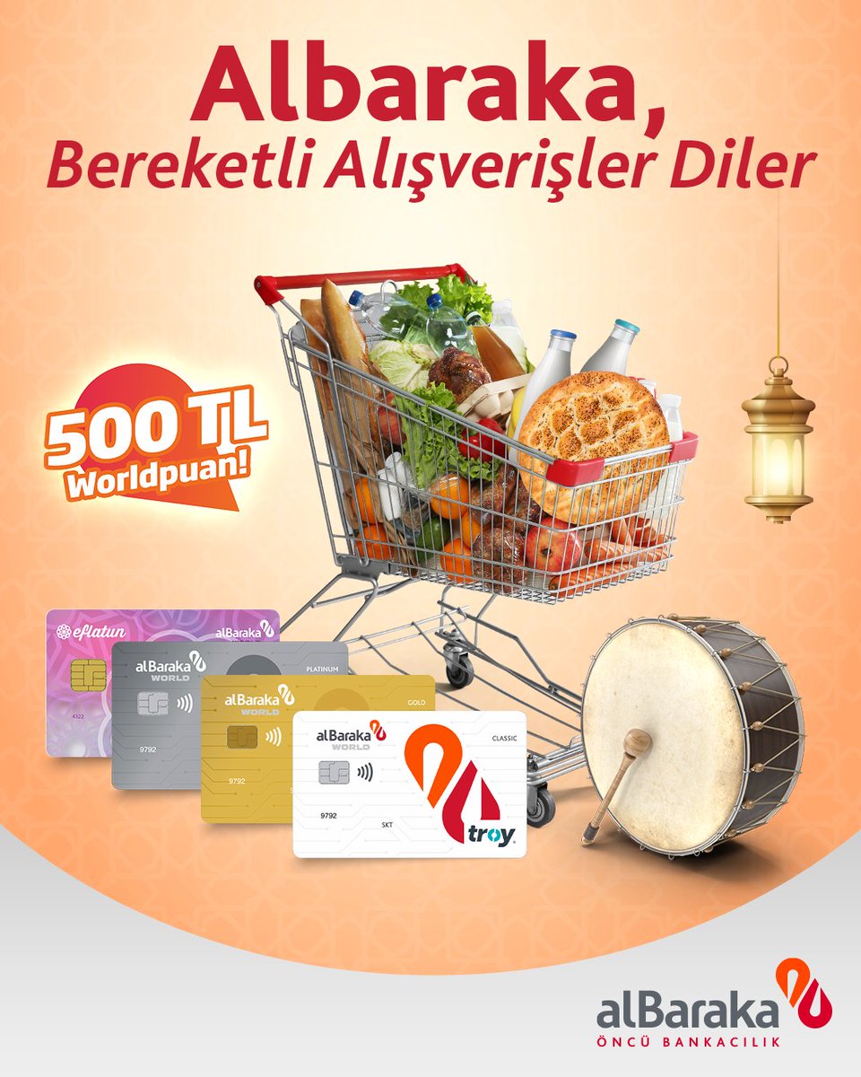 Albaraka Türk'ten Ramazan Kampanyası: Market Harcamalarından Kazanılan Worldpuanlar