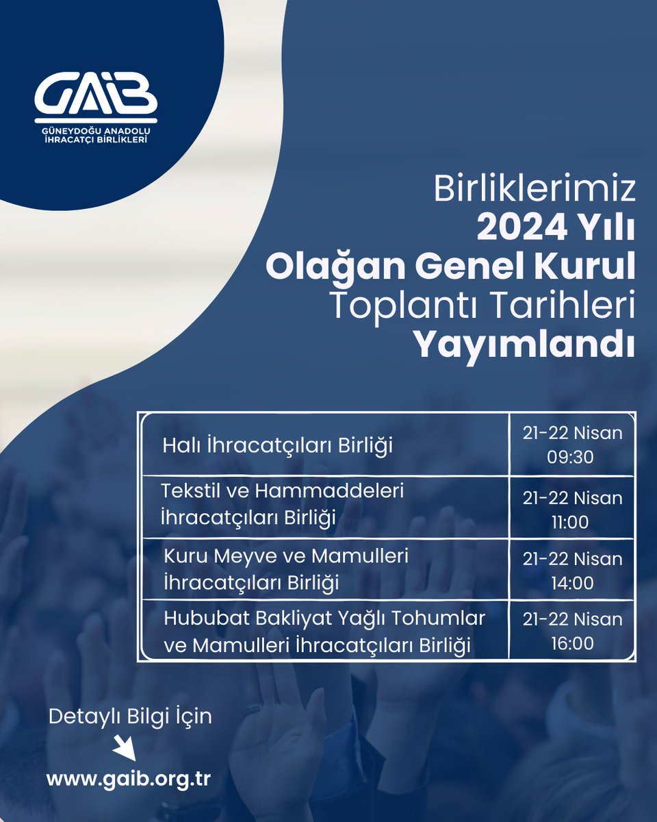 GAİB'in 2024 Olağan Genel Kurul Toplantıları Yaklaşıyor