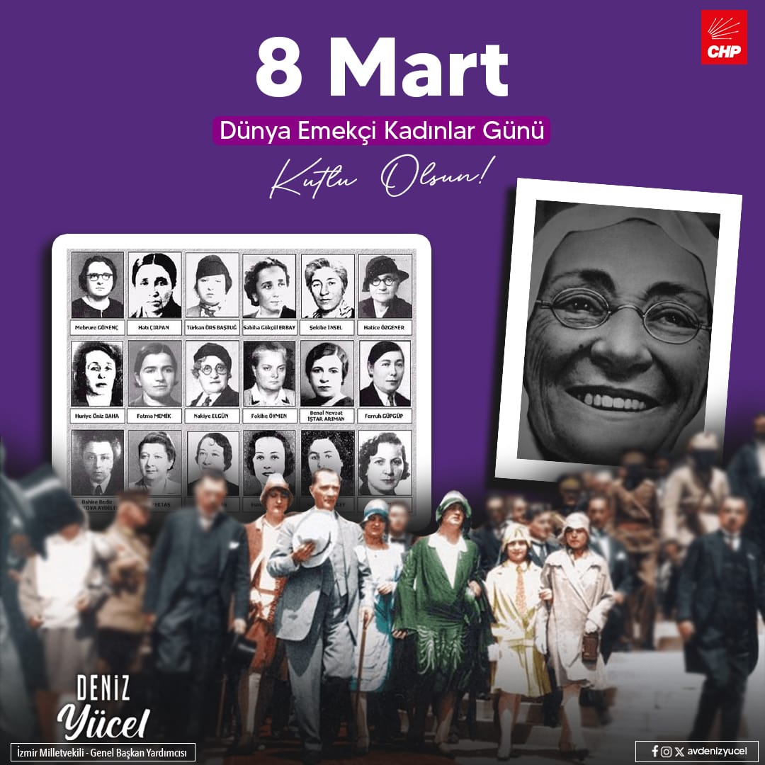 CHP Genel Başkan Yardımcısı Deniz Yücel'den 8 Mart Mesajı