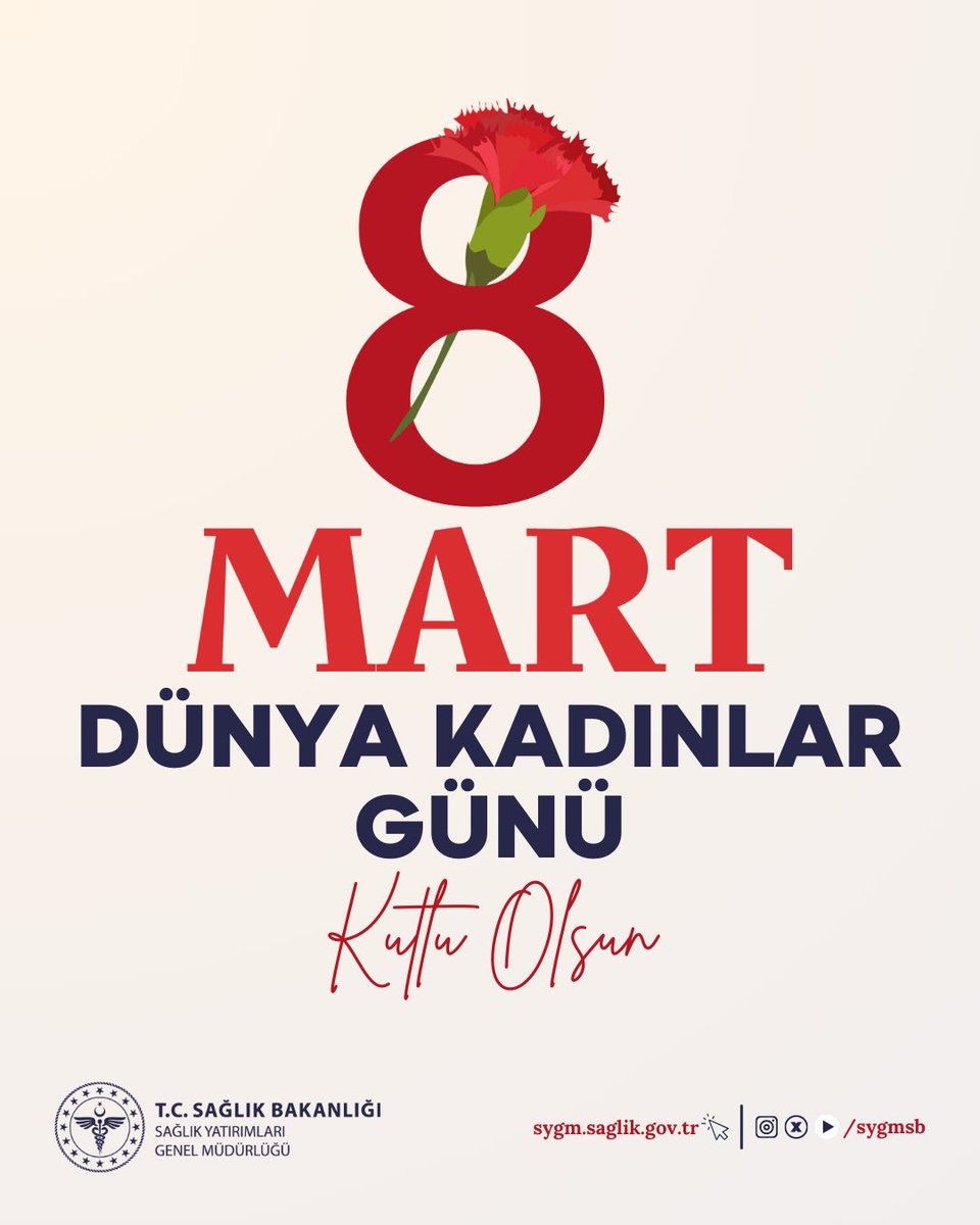 Sağlık Yatırımları Genel Müdürlüğü, 8 Mart Dünya Kadınlar Günü'nü Kutluyor