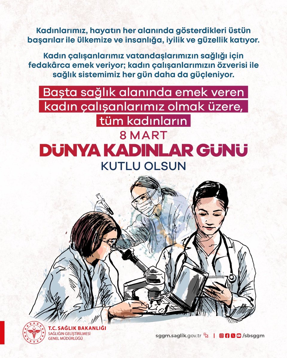 Sağlık Bakanlığı'ndan Dünya Kadınlar Günü Mesajı: Kadınlarla Yükselen Türkiye