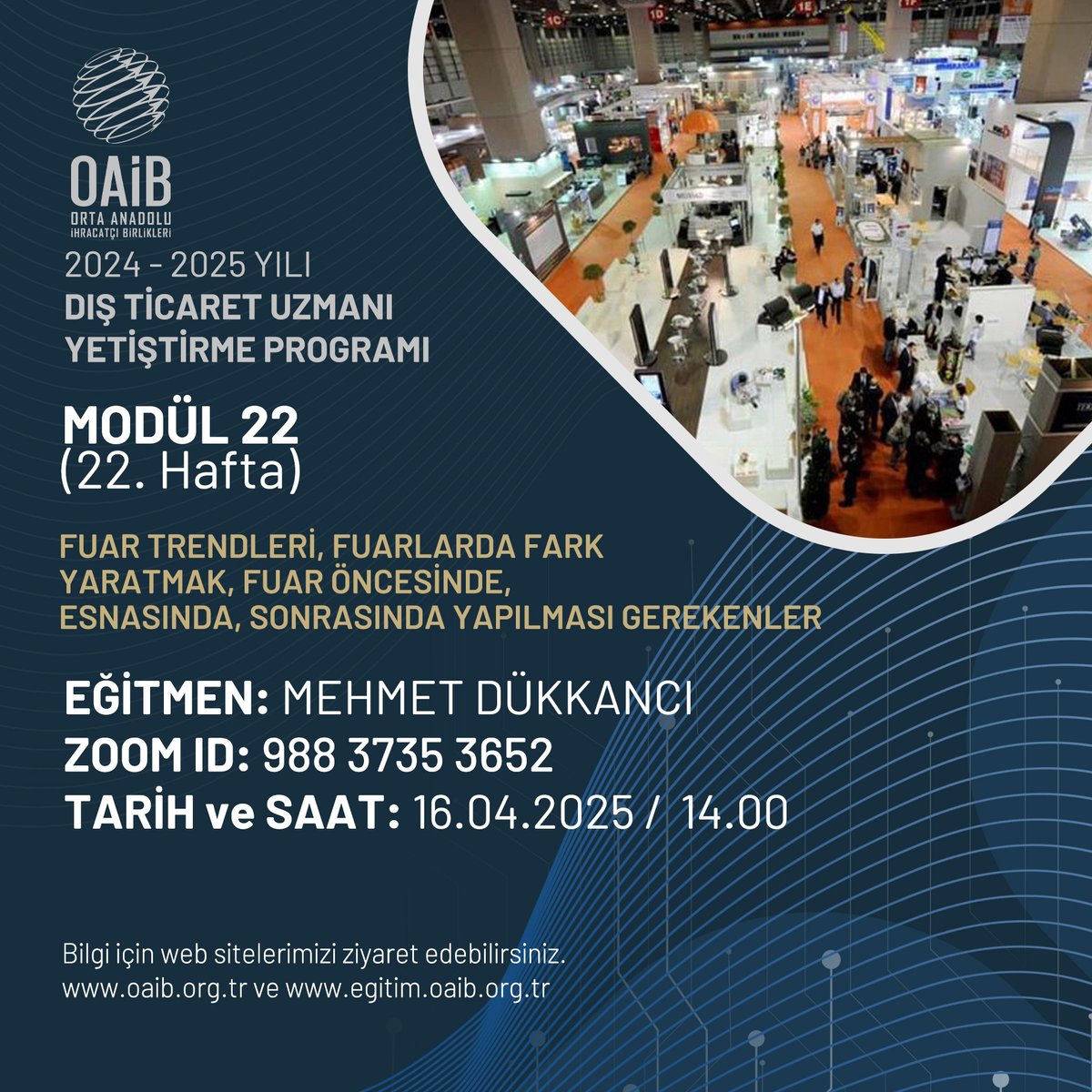 Orta Anadolu İhracatçı Birlikleri, Fuar Trendleri Konferansı Düzenleyecek