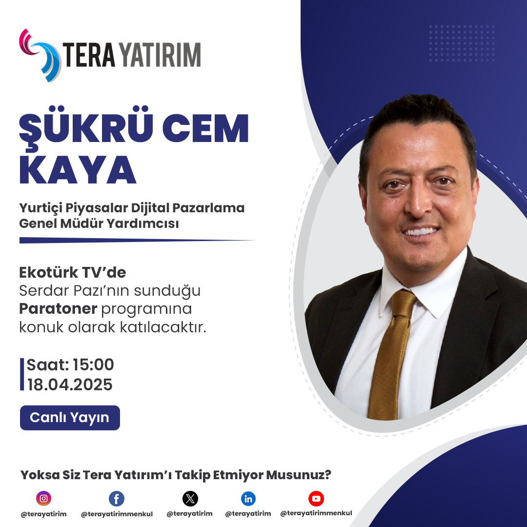 Şükrü Cem Kaya Ekotürk’te “Paratoner” Programına Katılacak