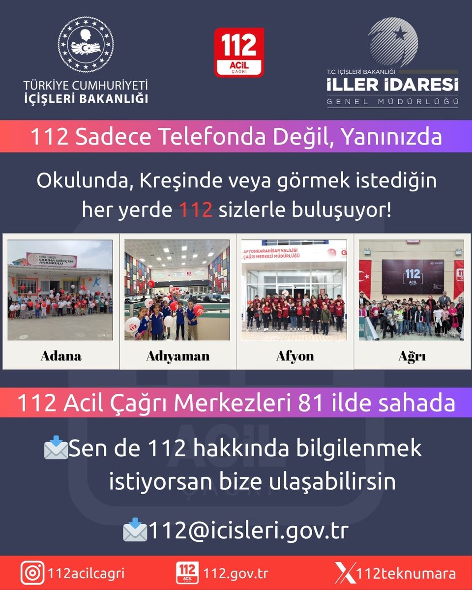 112 Acil Çağrı Merkezleri Tanıtım Çalışmaları Tamamlandı