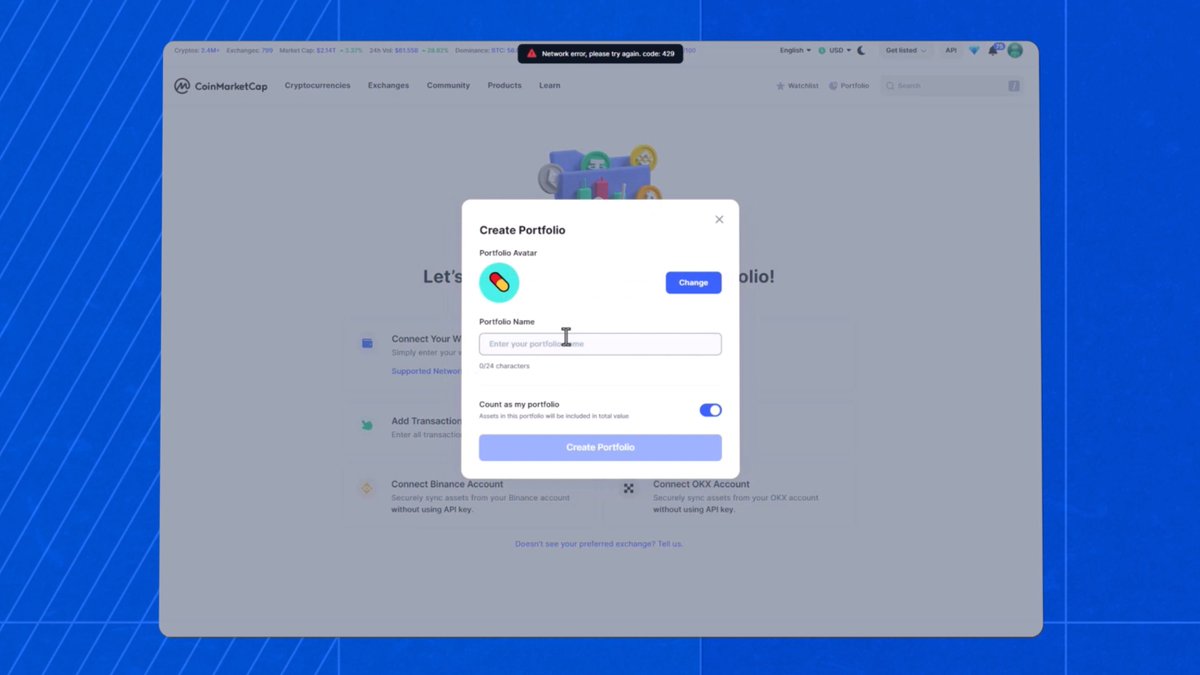CoinMarketCap, Kullanıcılara Vergi Takibini Kolaylaştıracak Portföy Takip Aracı Sunuyor