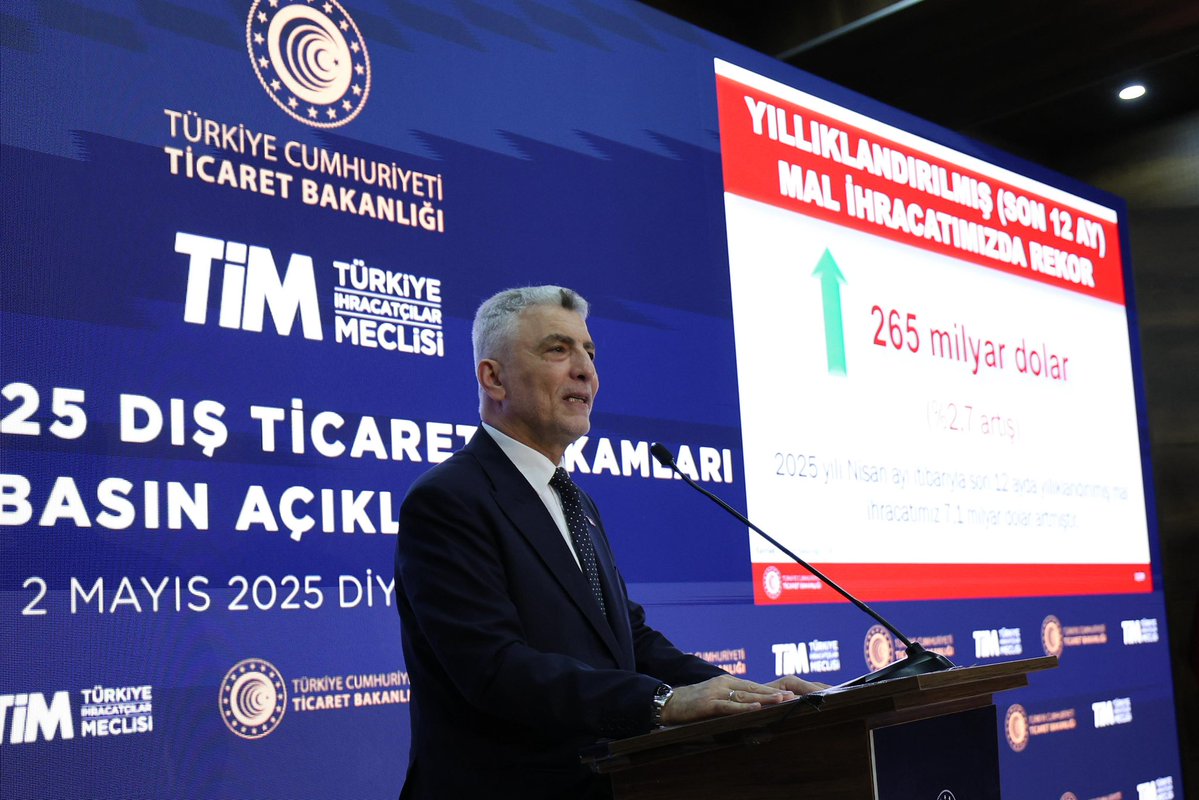 Ticaret Bakanı Bolat, Diyarbakır'dan 2025 Nisan Ayı Dış Ticaret Verilerini Duyurdu