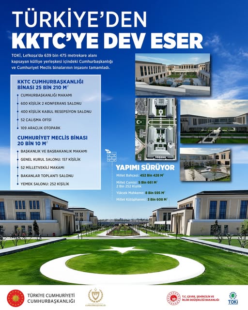 KKTC'ye Yeni Cumhurbaşkanlığı Külliyesi ve Meclis Binası Açıldı