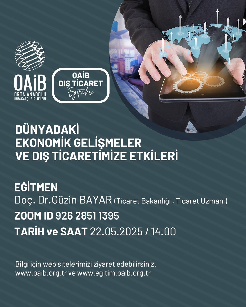 Orta Anadolu İhracatçı Birlikleri, Ekonomik Gelişmeleri Değerlendirecek Bir Oturum Düzenliyor