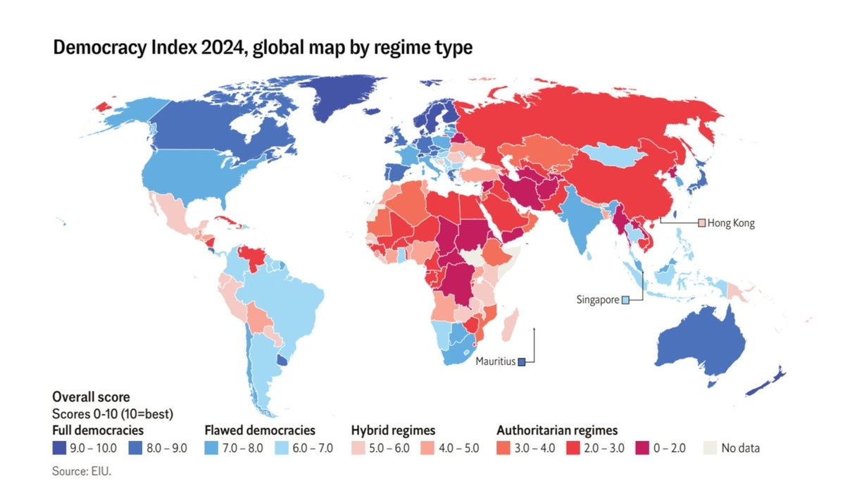 Demokrasi Endeksi 2024'e Göre En Demokratik Ülkeler Açıklandı