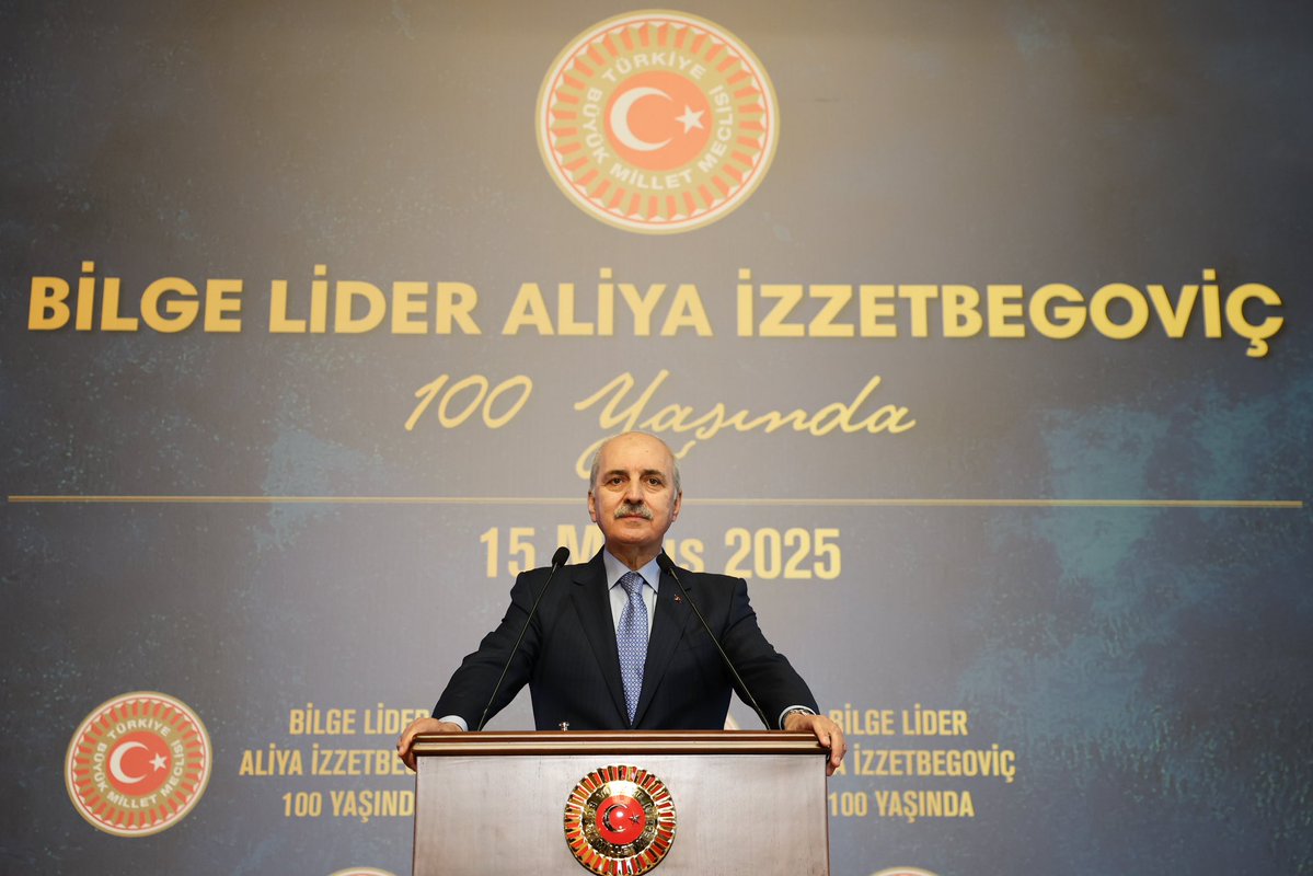 TBMM Başkanı Kurtulmuş, Bilge Lider Aliya İzzetbegoviç'in Yüzüncü Yıldönümünde Konuştu