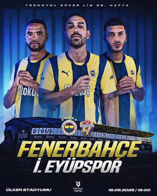 Fenerbahçe, Süper Lig'de Eyüpspor ile Ülker Stadyumu'nda Karşılaşacak