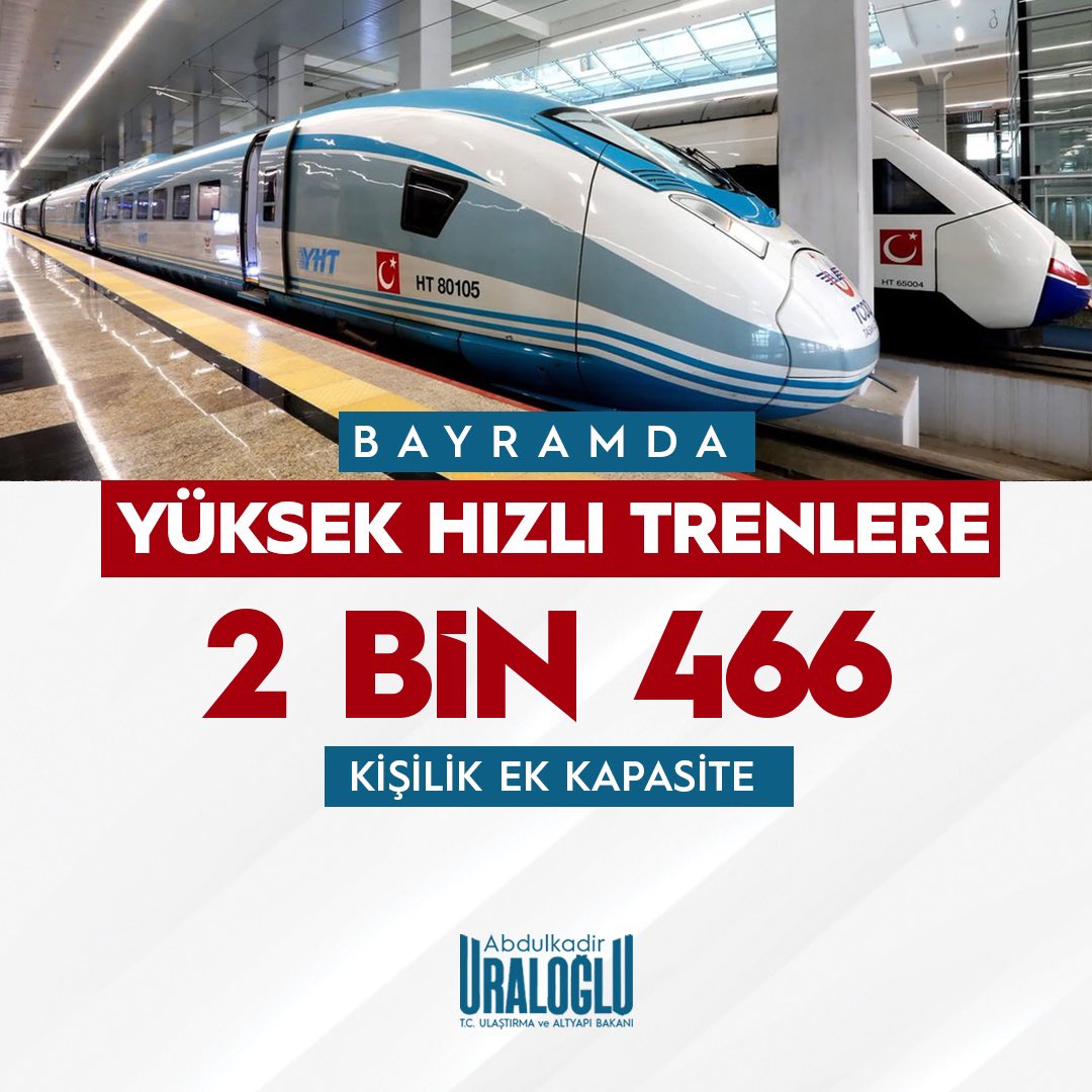 Bayramda Demiryollarında Kapasite Artışı