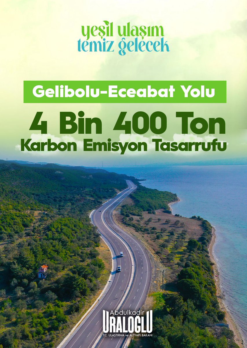 Gelibolu-Eceabat Yolu Projesiyle Karbon Emisyonunda Azalma