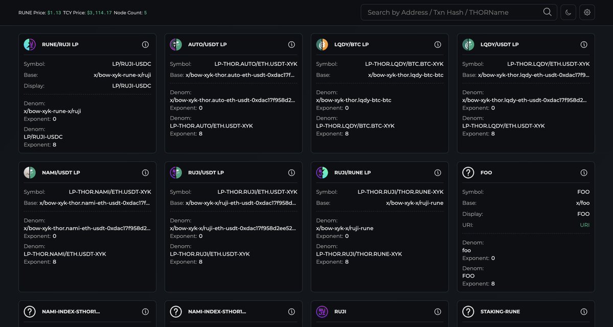 THORChain, RujiraNetwork Üzerinde Kullanılabilir Token Takibini Kolaylaştırdı