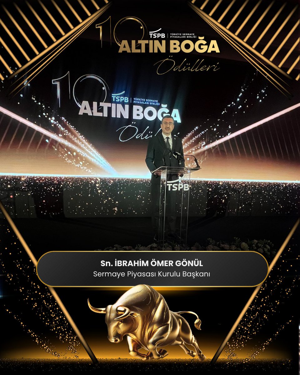 TSPB Altın Boğa Ödülleri Gecesi Açılışı SPK Başkanı Gönül Tarafından Yapıldı