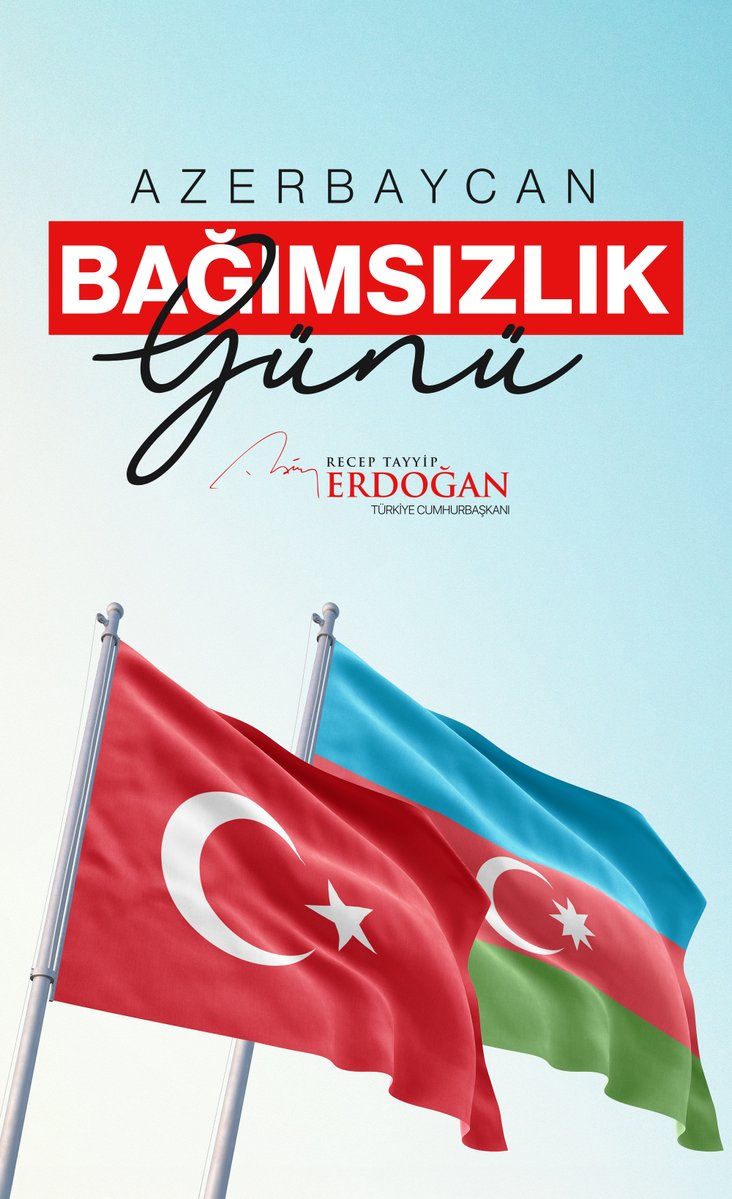 Cumhurbaşkanı Erdoğan'dan Azerbaycan'ın Bağımsızlık Günü Mesajı