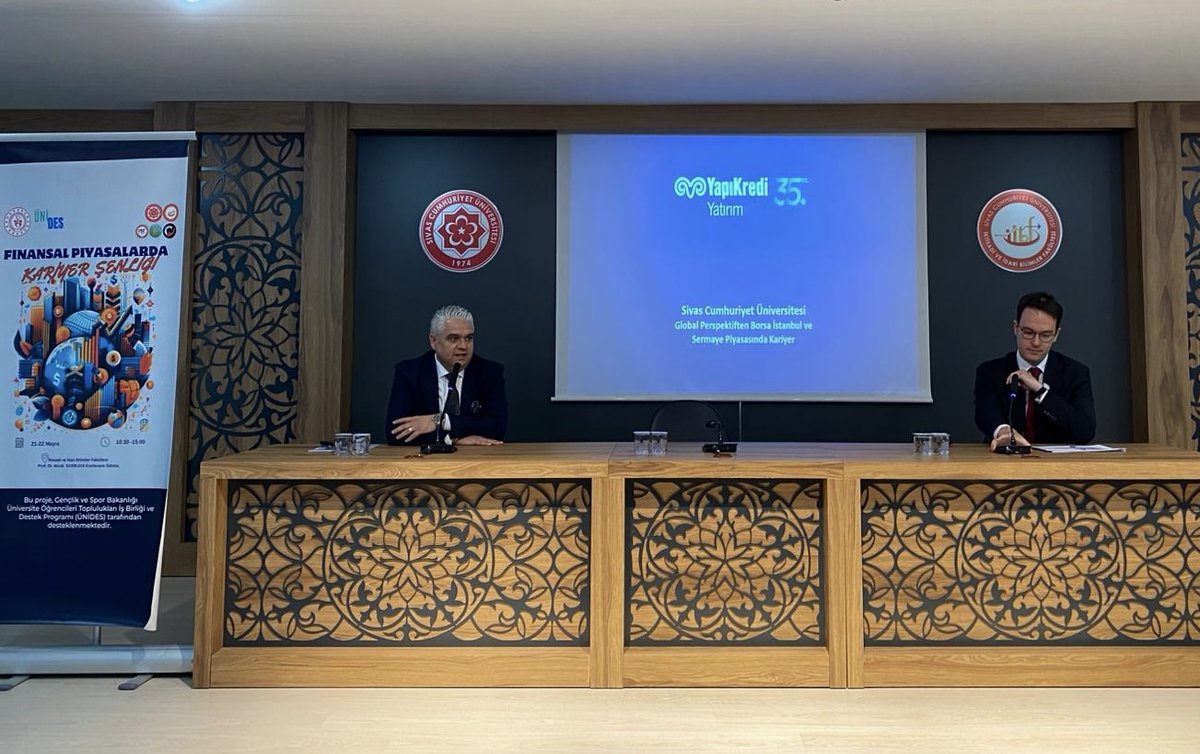 Yapı Kredi Yatırım Temsilcileri Sivas Cumhuriyet Üniversitesi'nde Sermaye Piyasalarını Anlattı