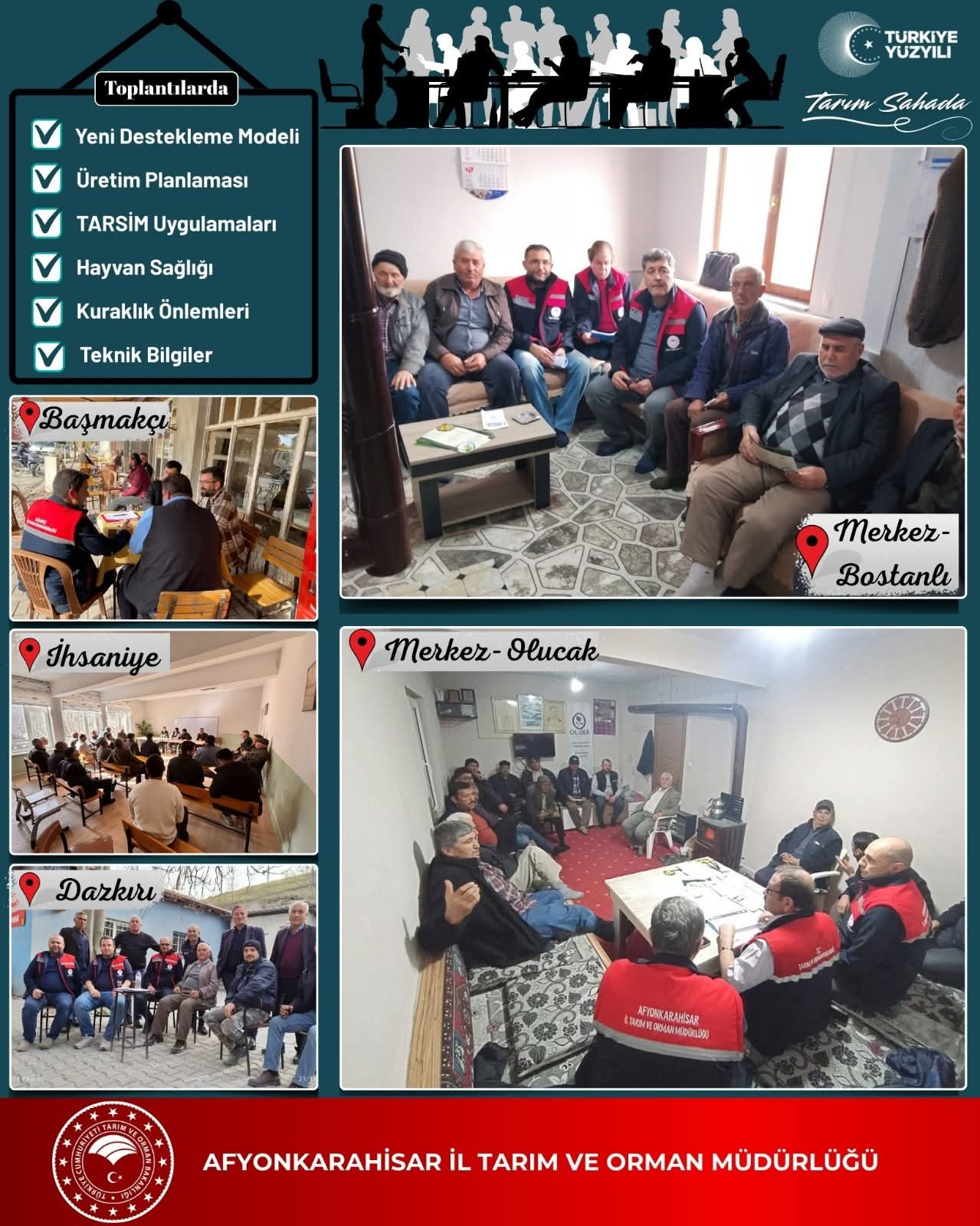 Afyonkarahisar Genelinde Çiftçilerle Buluşmalar Devam Ediyor