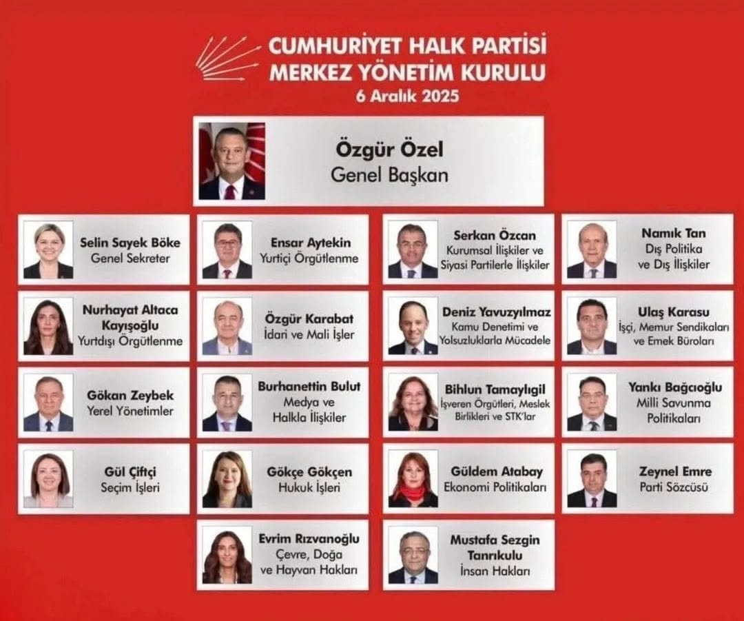 CHP'nin 39. Olağan Kurultayı Sonrası Merkezi Yürütme Kurulu Tebriği